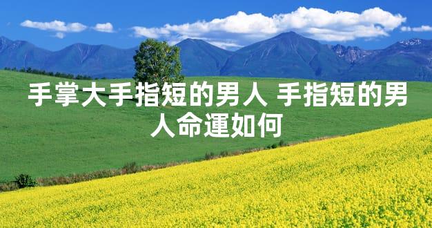 手掌大手指短的男人 手指短的男人命運如何